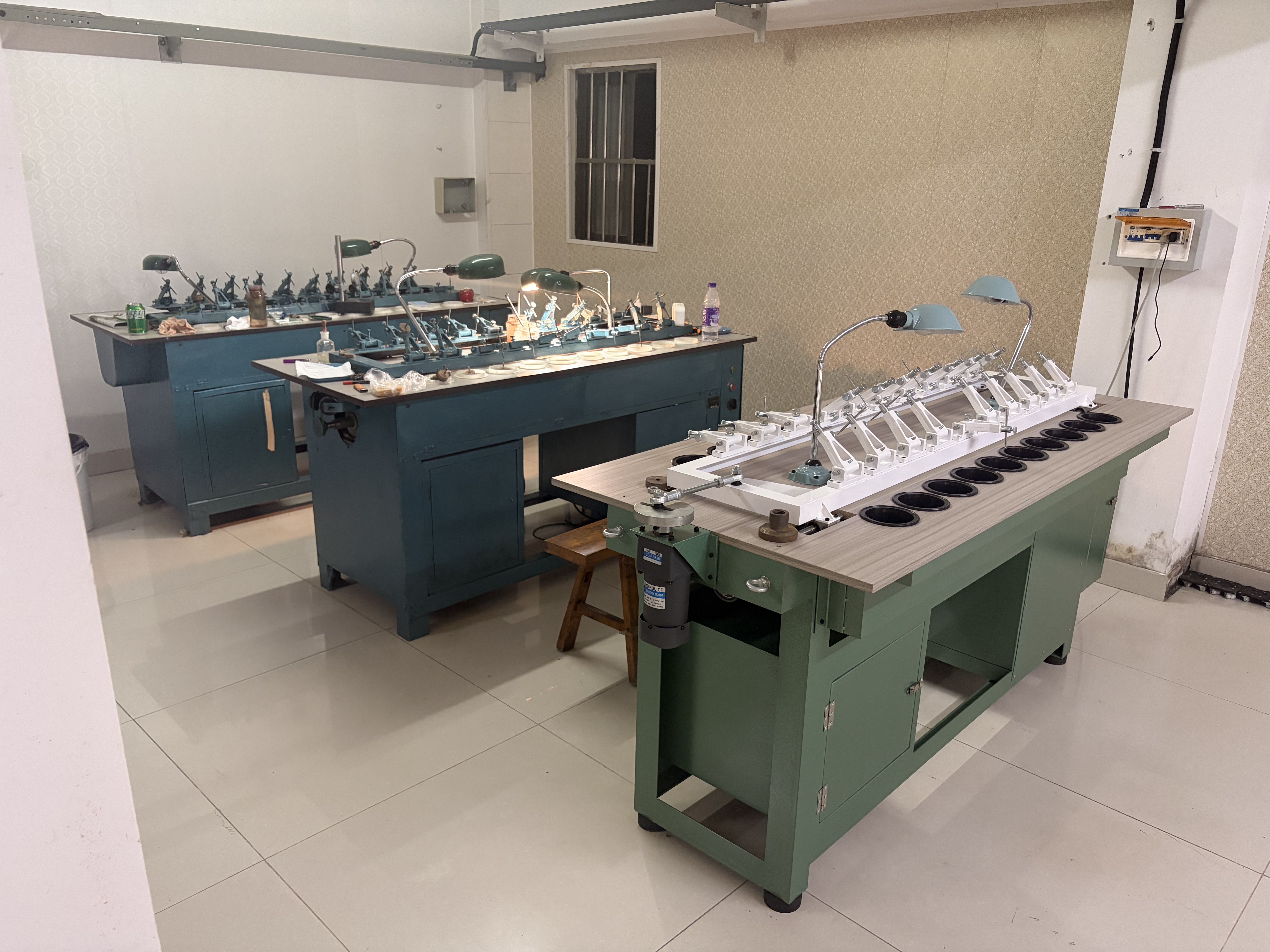 Micro lens polishing workshop — precision grinding & centering