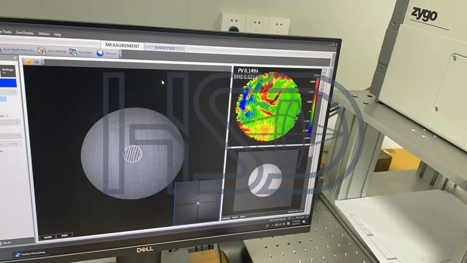 HSD optical inspection bench