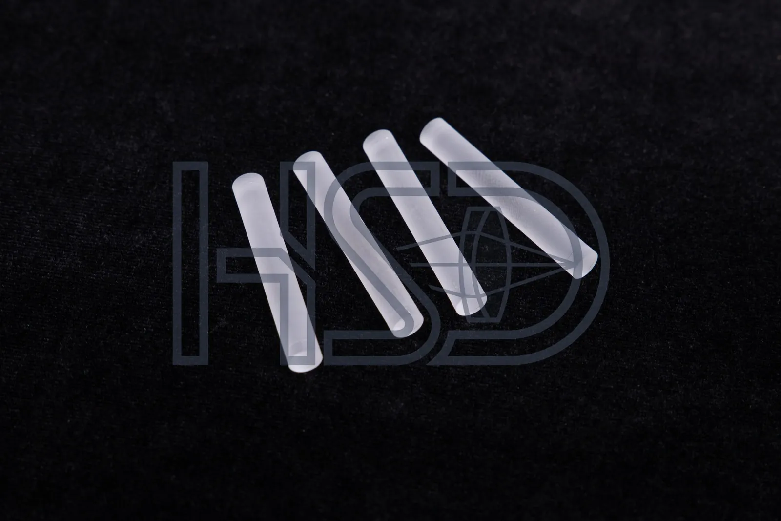 White rod lens blank, uncoated — custom dimensions under NDA