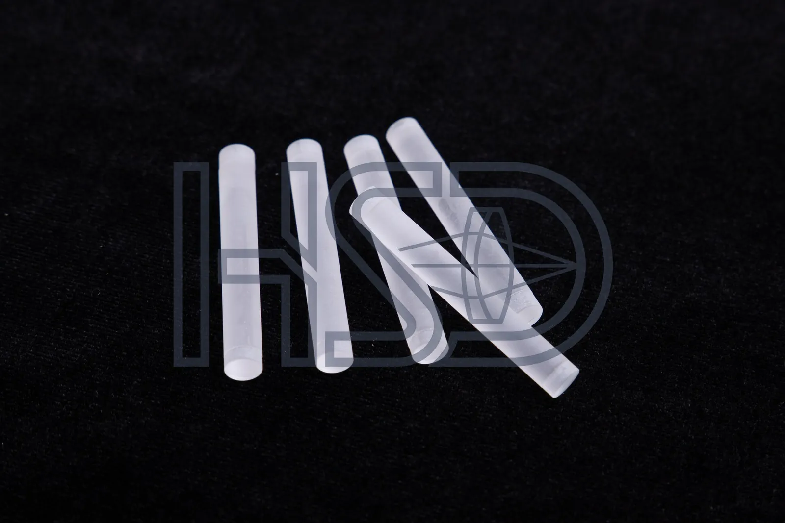 Precision white rod lens blank — glass per drawing, uncoated